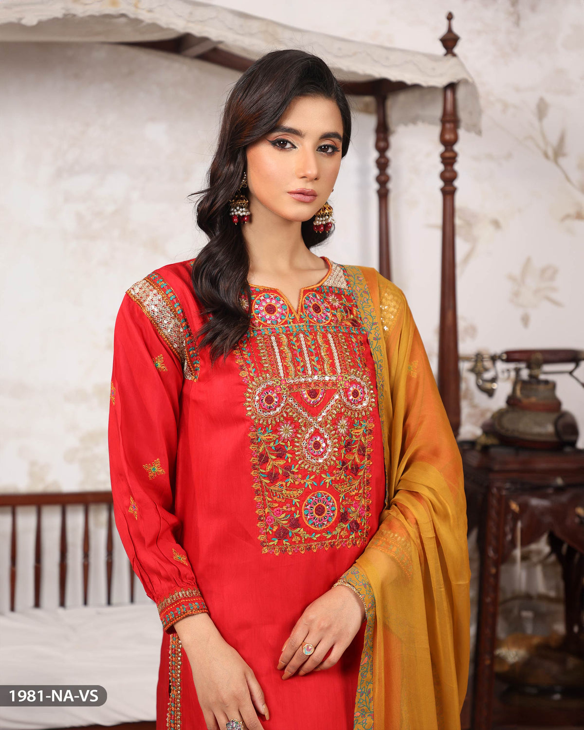 Viscose Embroidered Suit
