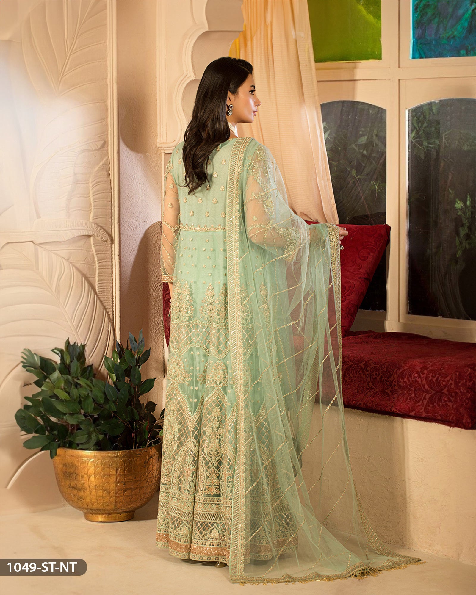 Net Embroidered Frock