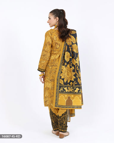 3 Piece Khaddar Embroidered Suit