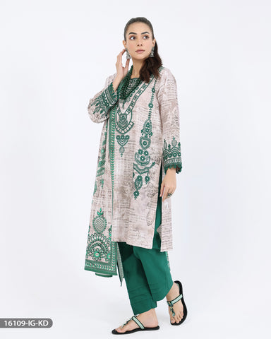 Embroidered Khaddar Suit