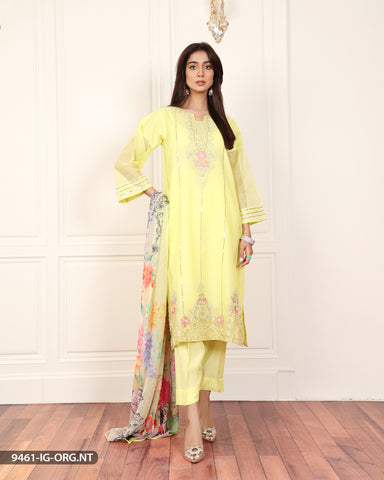Organza Net Embroidered Suit
