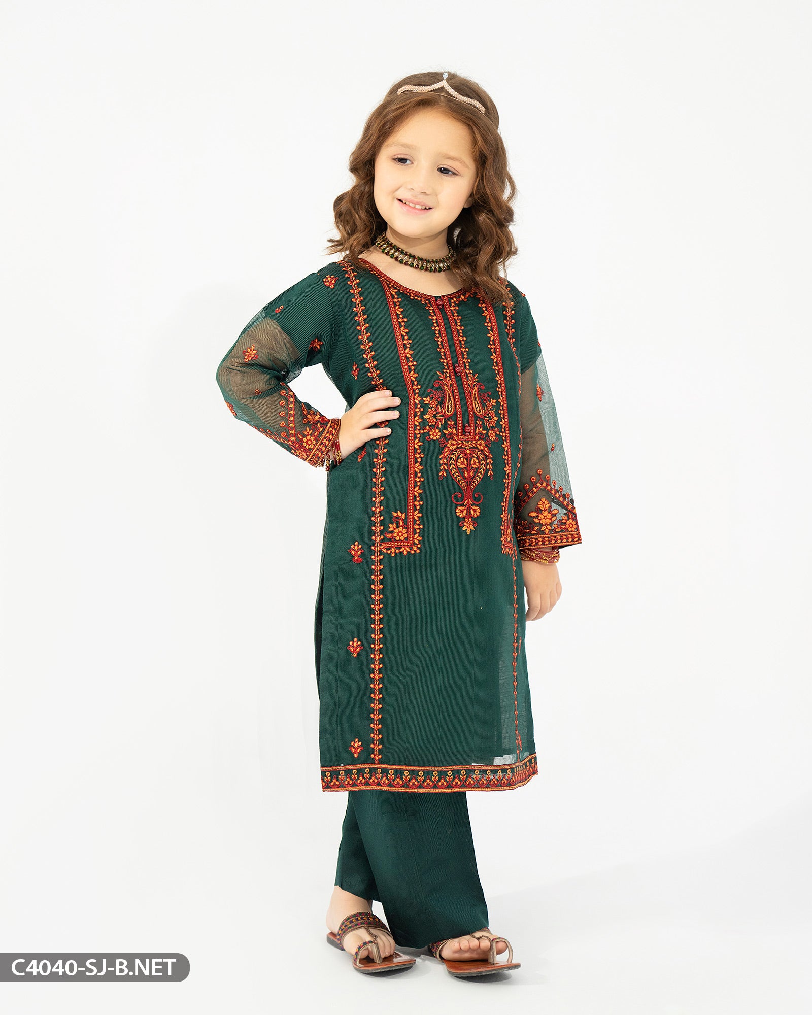Kids Embroidered Suit