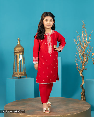 Kids 2 Piece Embroidered Suit