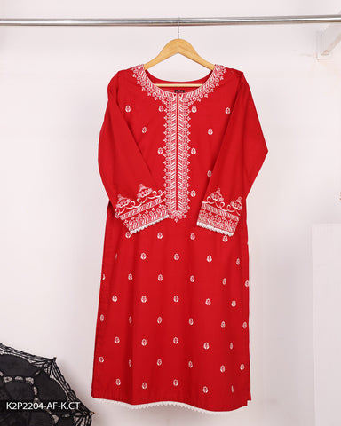 Cotton 2 Piece Embroidered Suit