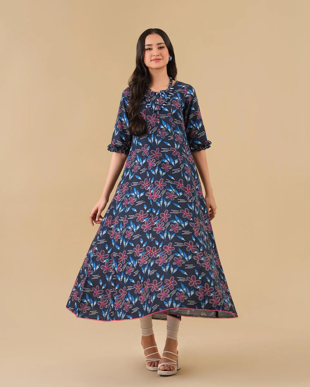 1-Piece Ready-to-Wear Lawn Frock | 17277-IG-LWN Sha Posh Textile