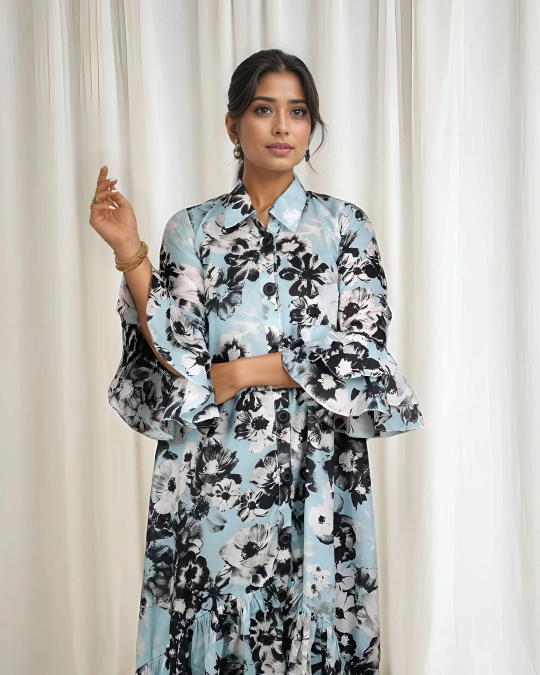 1-Piece Ready-to-Wear Lawn Frock | 17315-IG-LWN - Sha Posh Textile