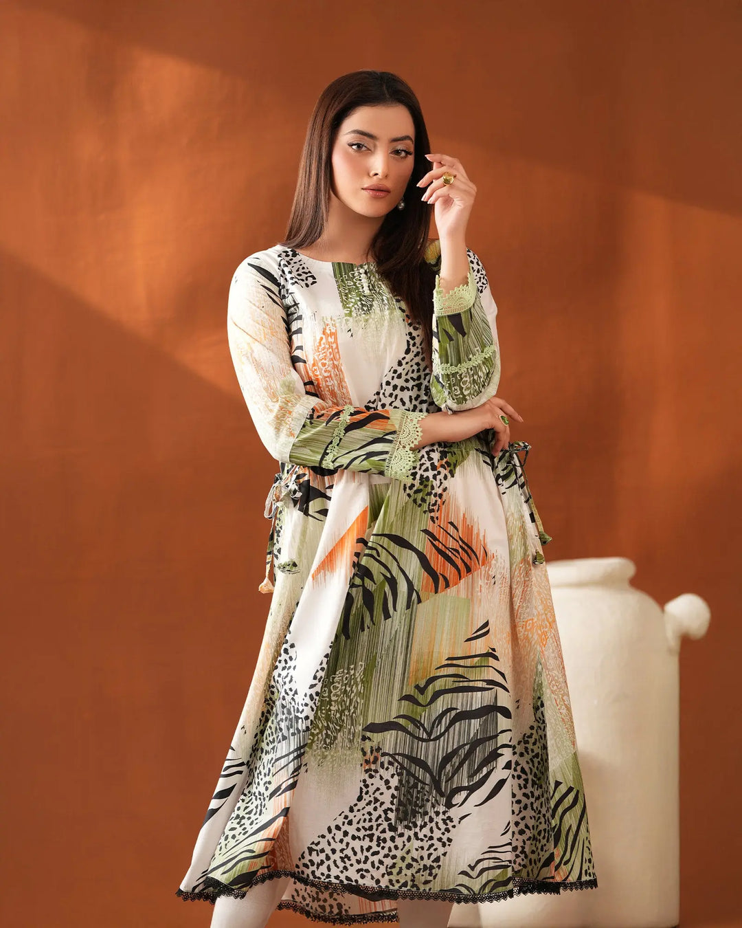 1-Piece Ready-to-Wear Lawn Frock | 17358-IG-LWN Sha Posh Textile