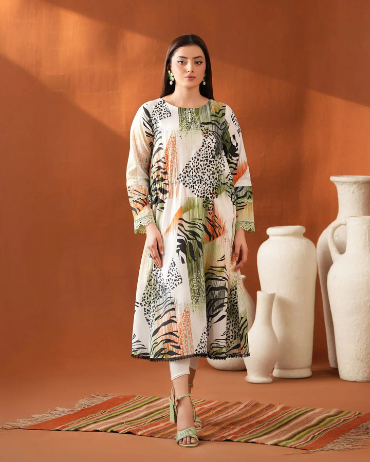 1-Piece Ready-to-Wear Lawn Frock | 17358-IG-LWN Sha Posh Textile