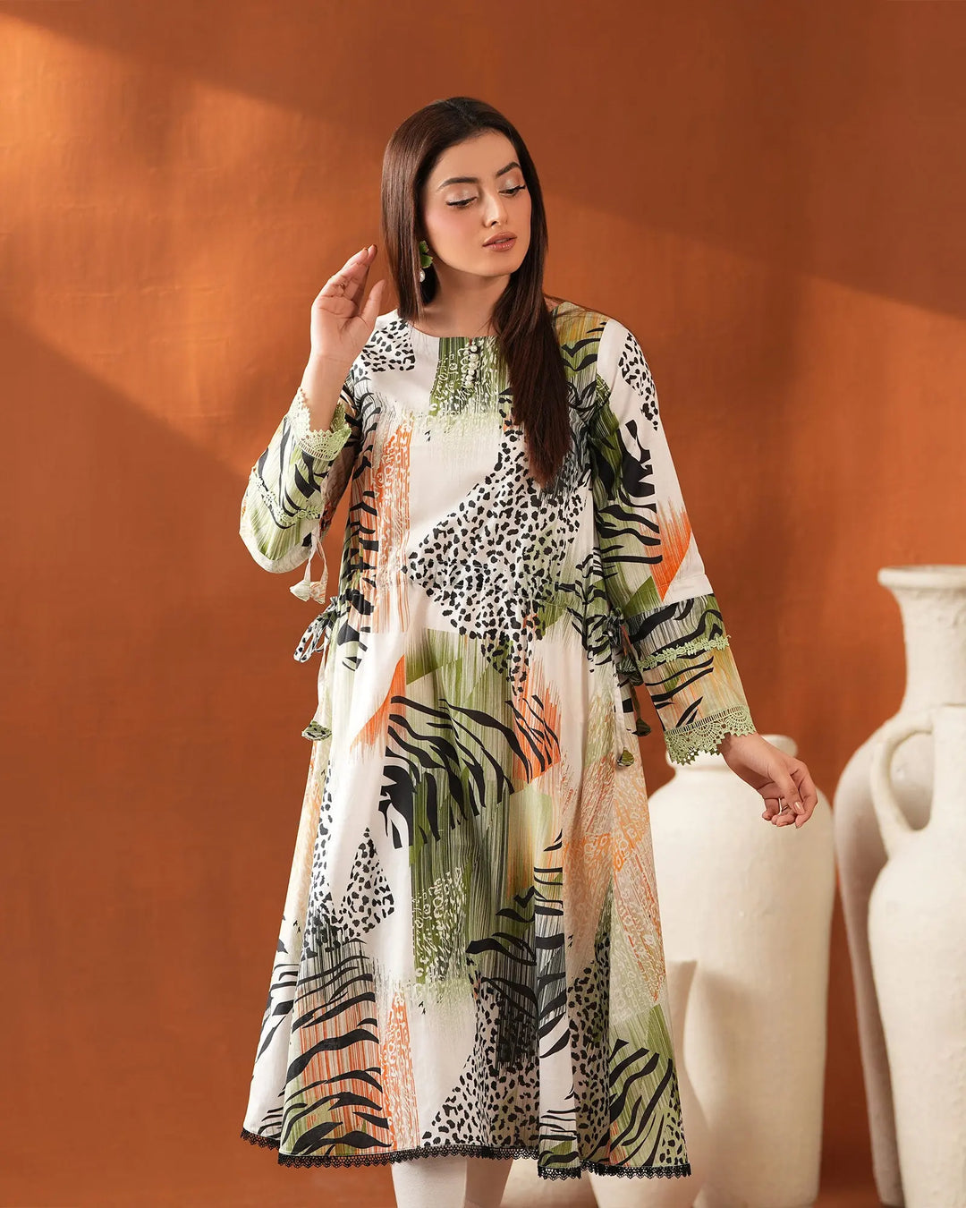 1-Piece Ready-to-Wear Lawn Frock | 17358-IG-LWN Sha Posh Textile