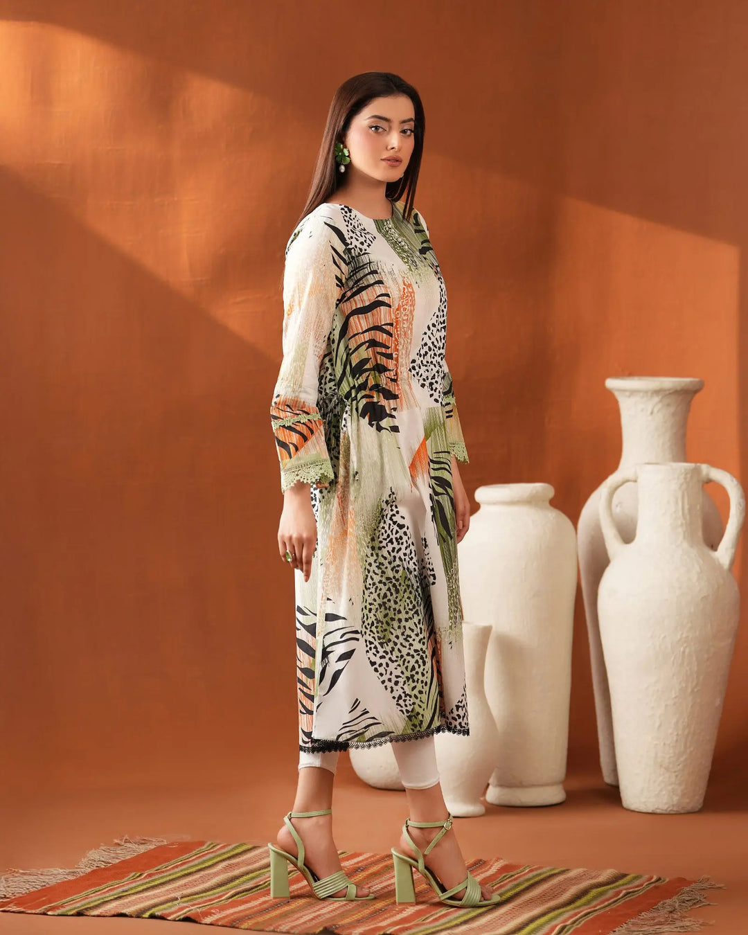 1-Piece Ready-to-Wear Lawn Frock | 17358-IG-LWN Sha Posh Textile