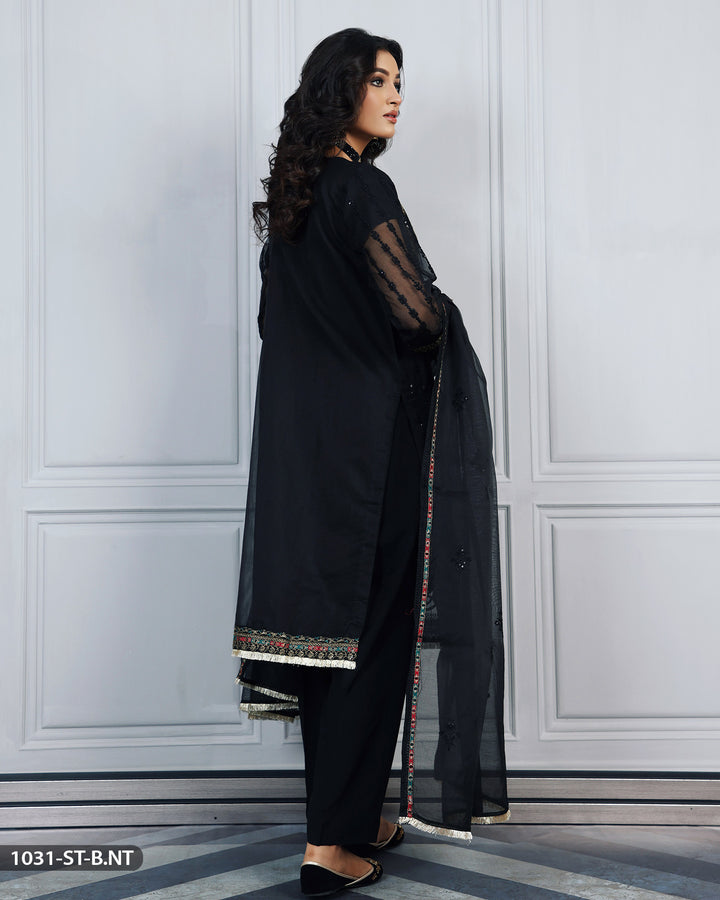 3 Piece Embroidered Suit | 1031-ST-B.NT