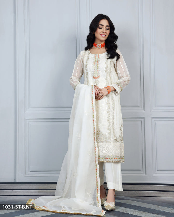 3 Piece Embroidered Suit | 1031-ST-B.NT