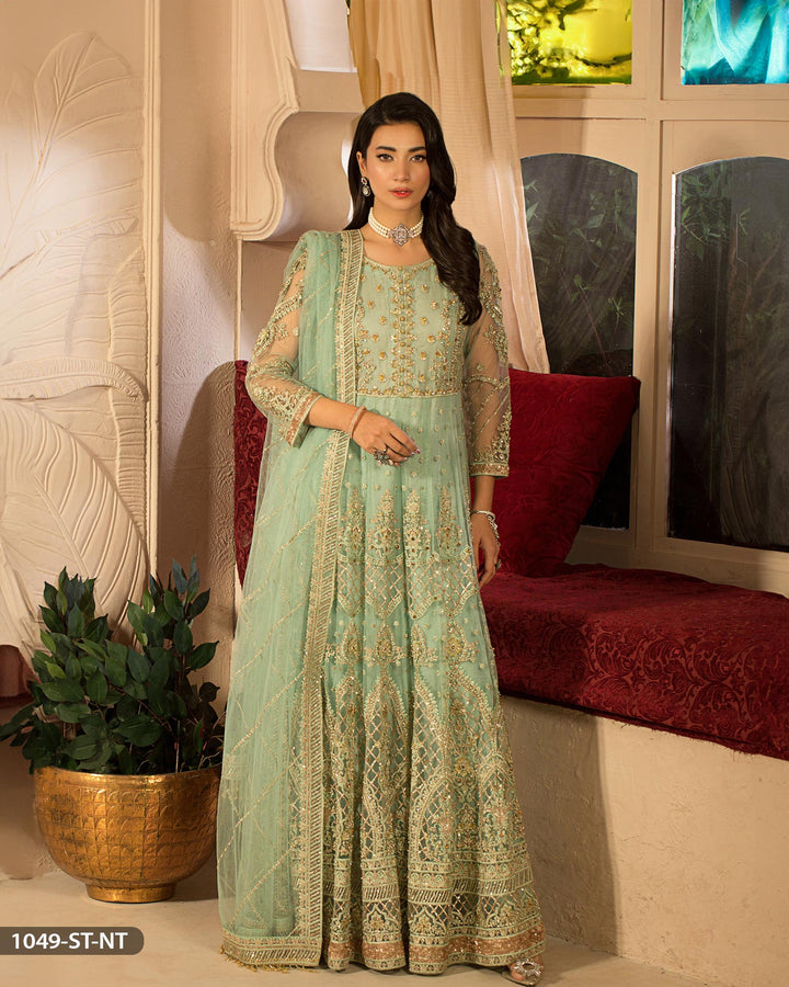 Net Embroidered Frock | 1049-ST-NT