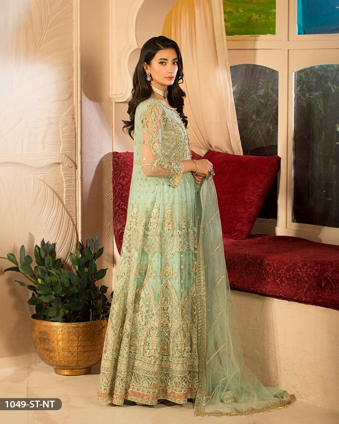 Net Embroidered Frock | 1049-ST-NT