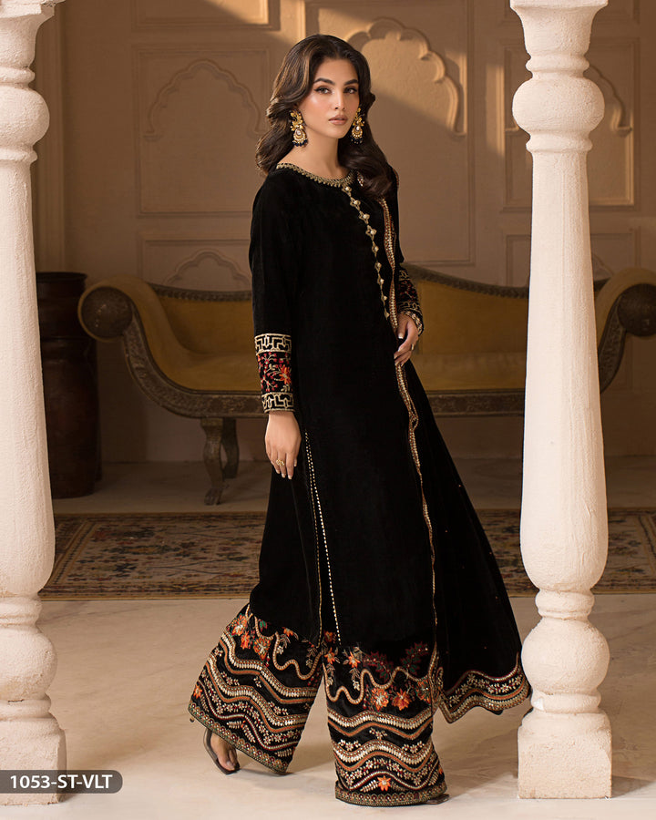 Velvet Embroidered Suit | 1053-ST-VLT