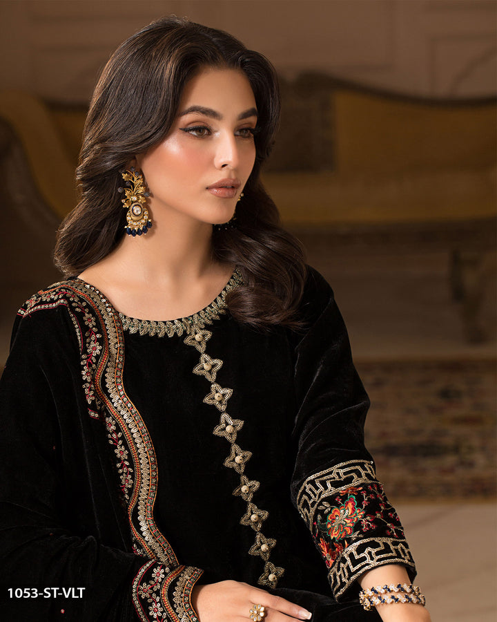 Velvet Embroidered Suit | 1053-ST-VLT