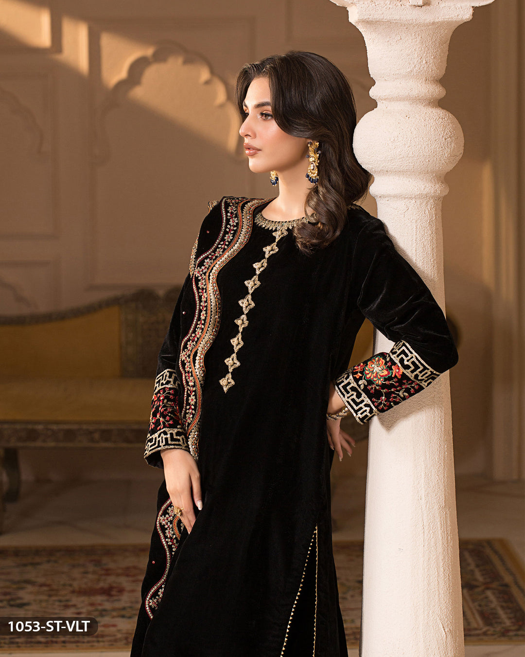 Velvet Embroidered Suit | 1053-ST-VLT