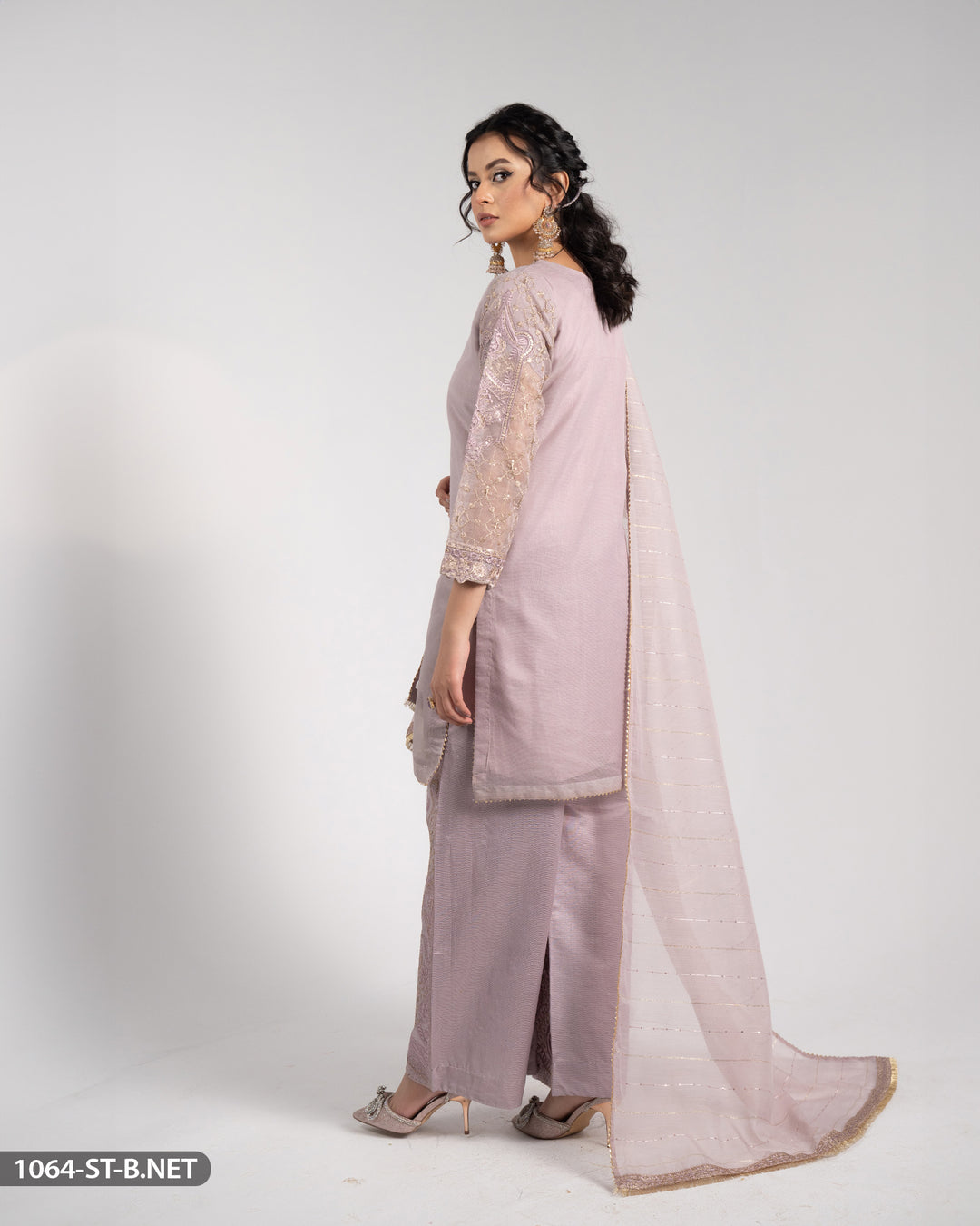 Embroidered Bori Net Suit | 1064-ST-B.NET