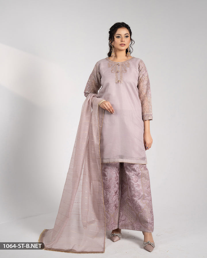 Embroidered Bori Net Suit | 1064-ST-B.NET