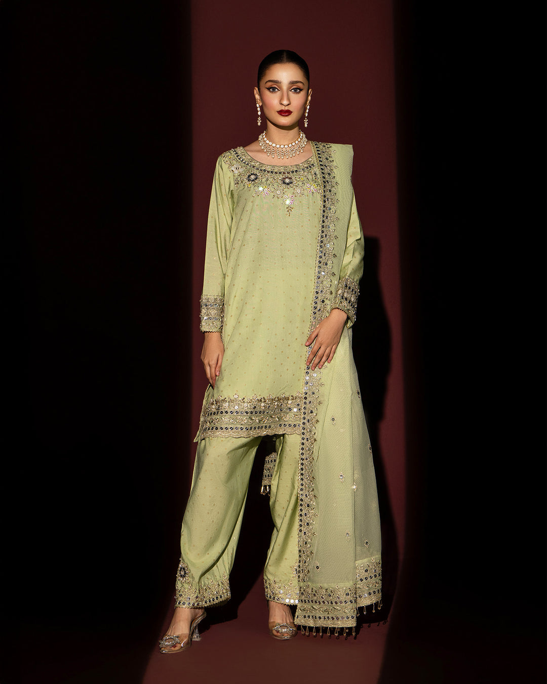 3 Piece Bindi Badla Suit | 1125-ST-B.BADLA - Sha Posh Textile