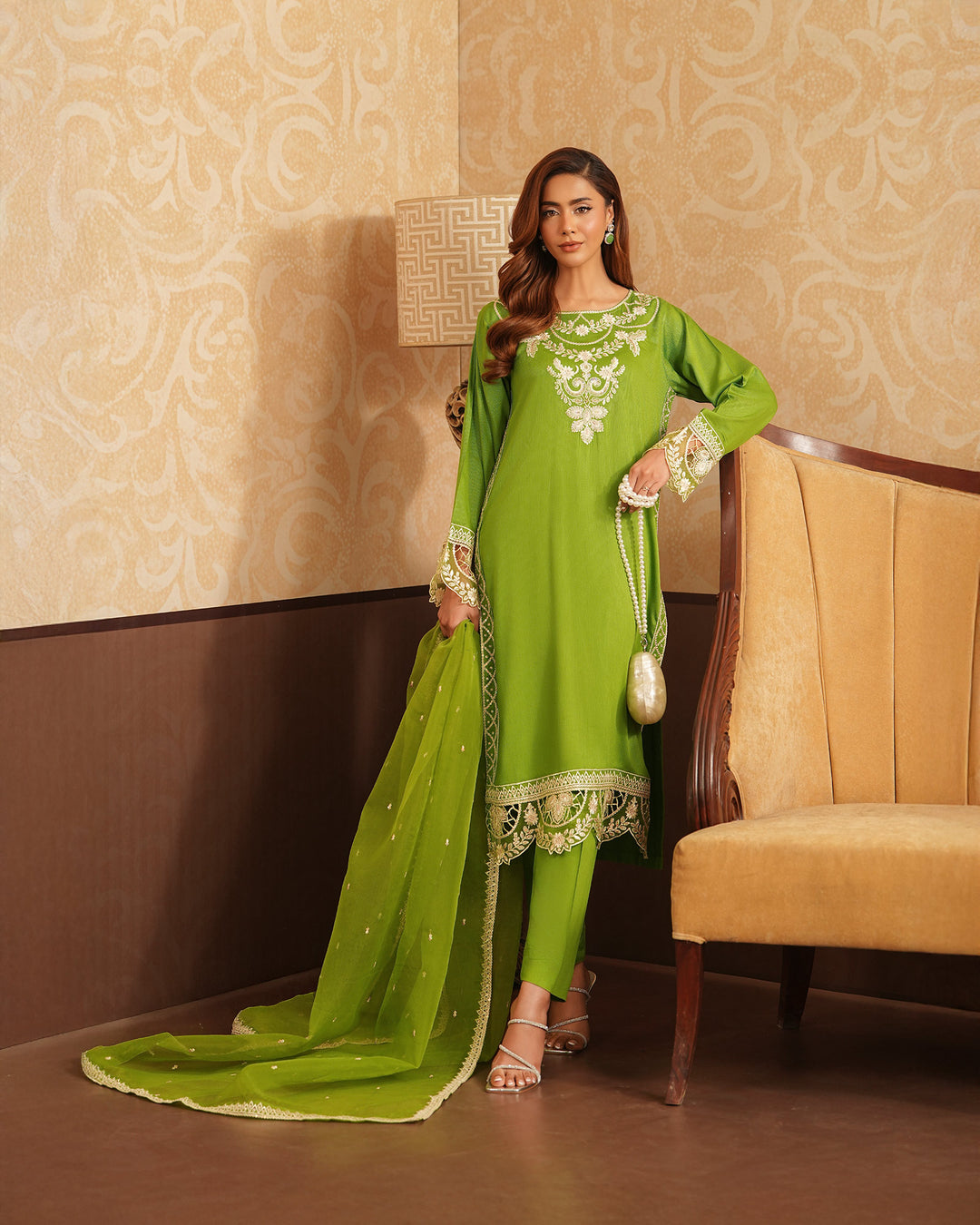 3-Piece Ready-to-Wear Cotail Suit | 1313-NA-KUT - Sha Posh Textile