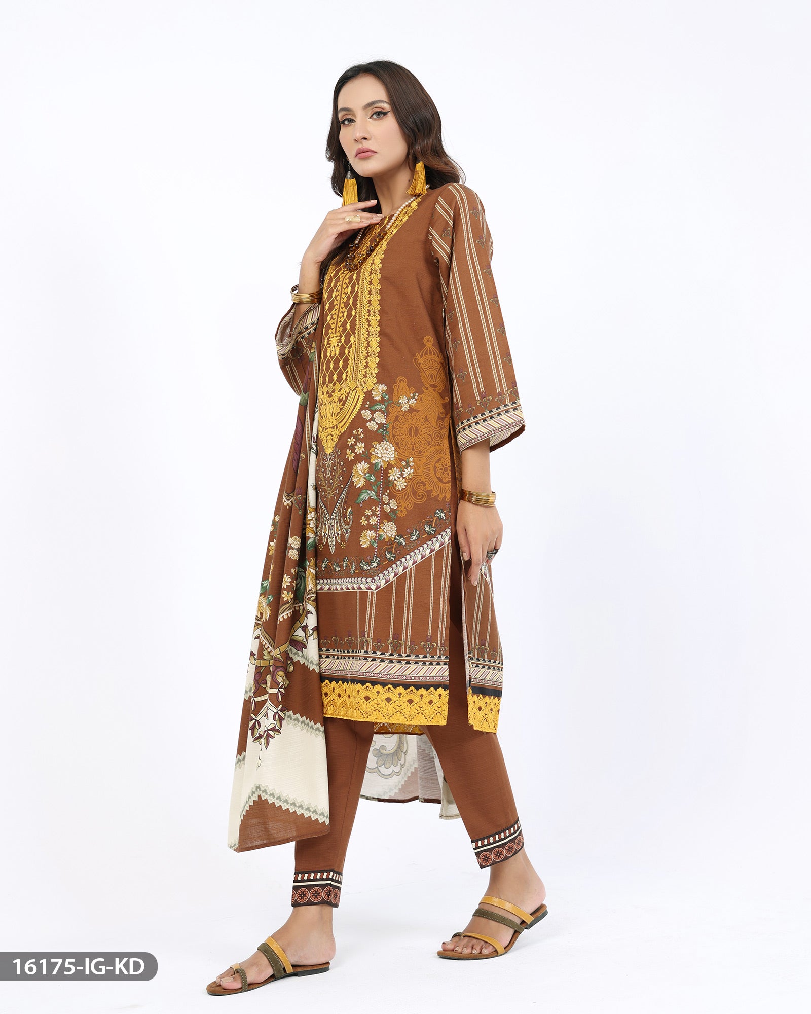 Khaddar Embroidered Suit