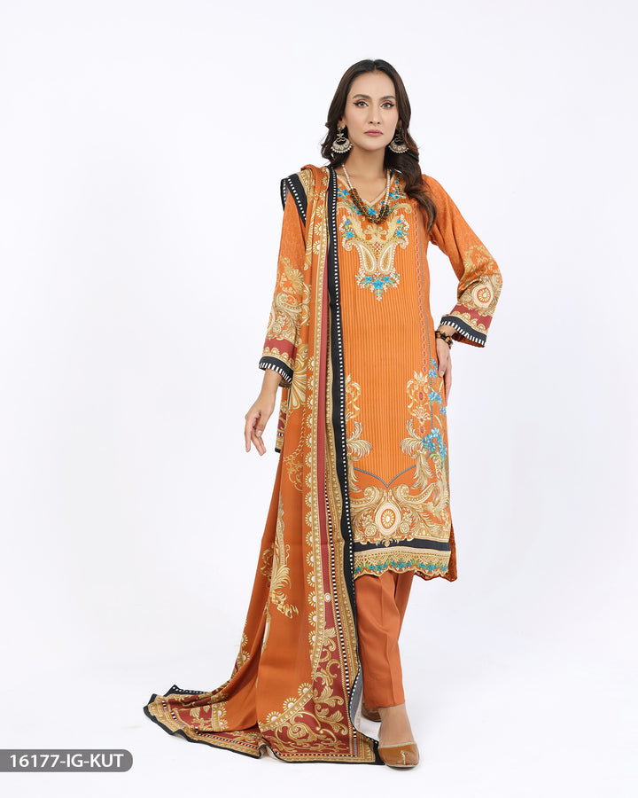 Embroidered Cotail Suit | 16177-IG-KUT