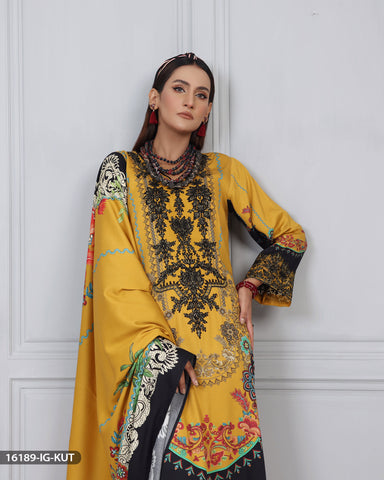 Embroidered Cotail Suit With Cotail Shawl – Sha Posh Textile