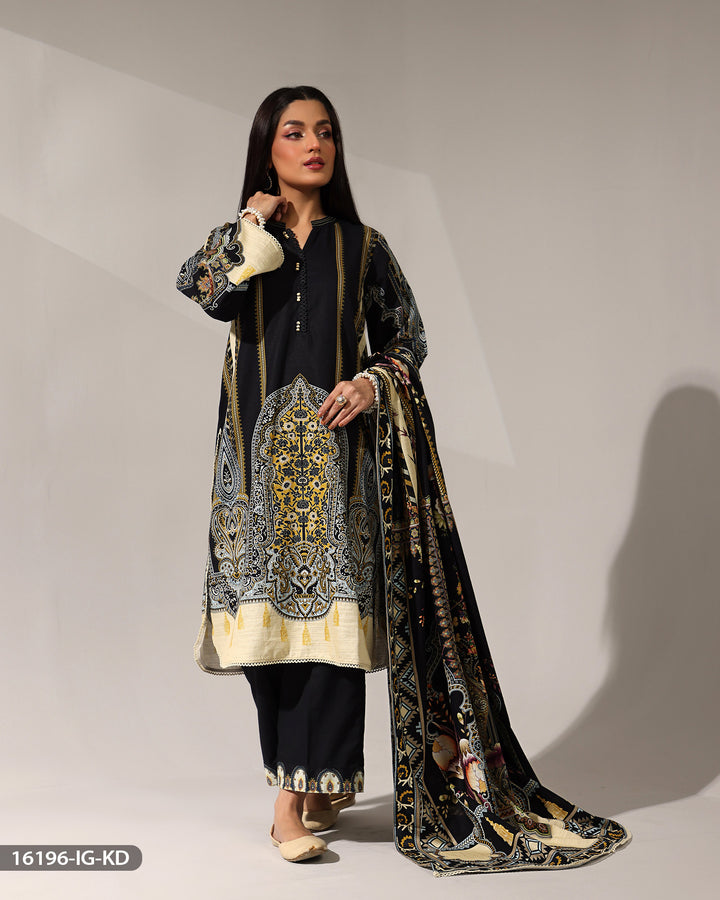 Khaddar Printed Suit | 16196-IG-KD