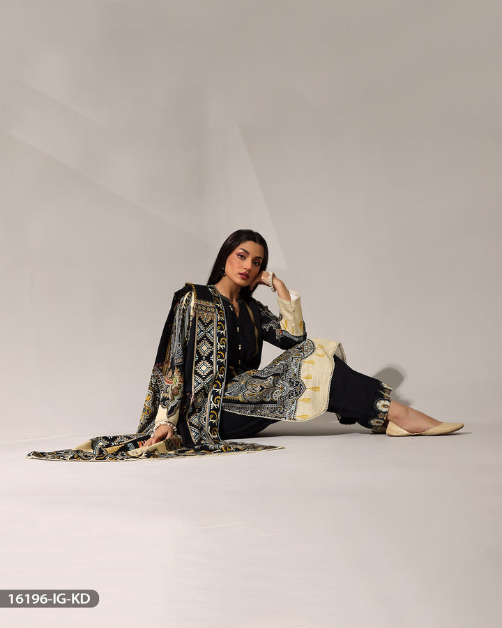 Khaddar Printed Suit | 16196-IG-KD