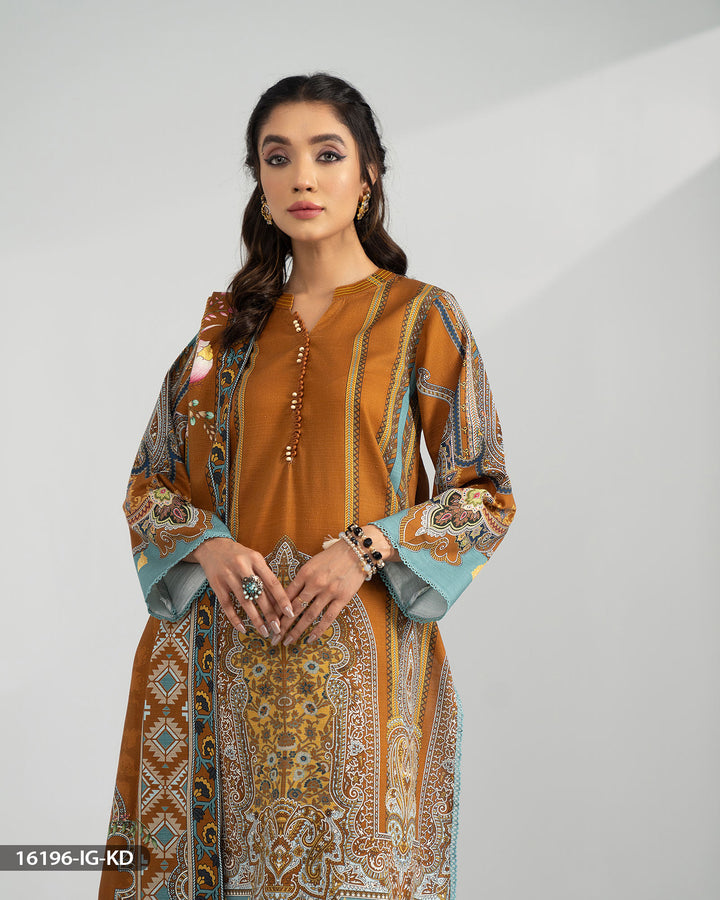 Khaddar Printed Suit | 16196-IG-KD