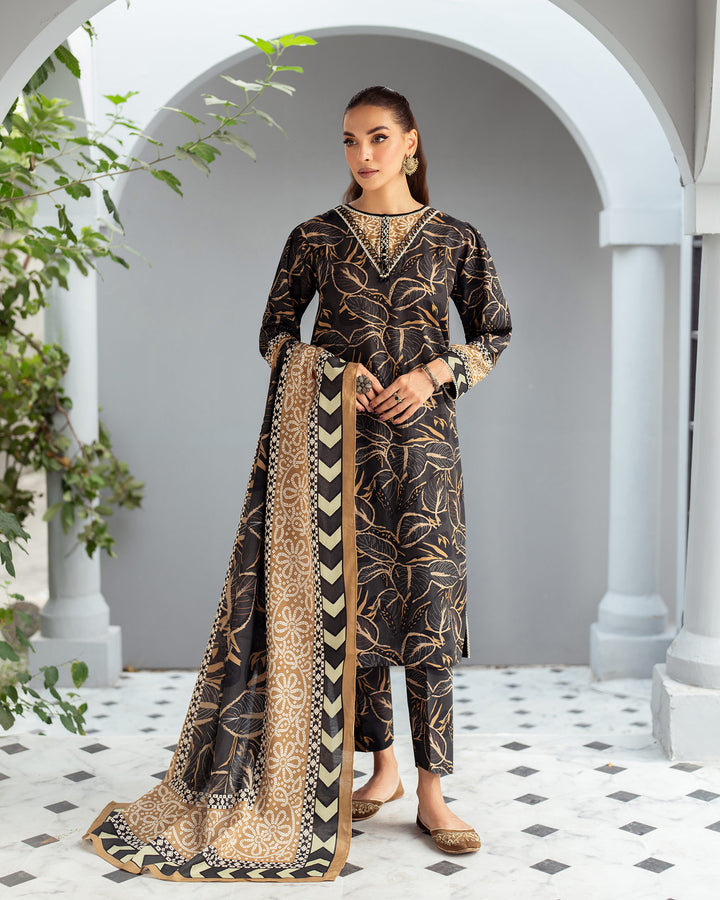 3 Piece Khaddar Suit Stitched | 16329-IG-KD - Sha Posh Textile