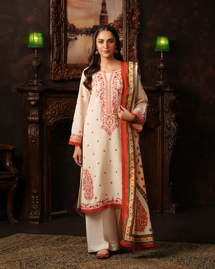 3 Piece Karandi Linen Suit Stitched | 16348-IG-K.LN