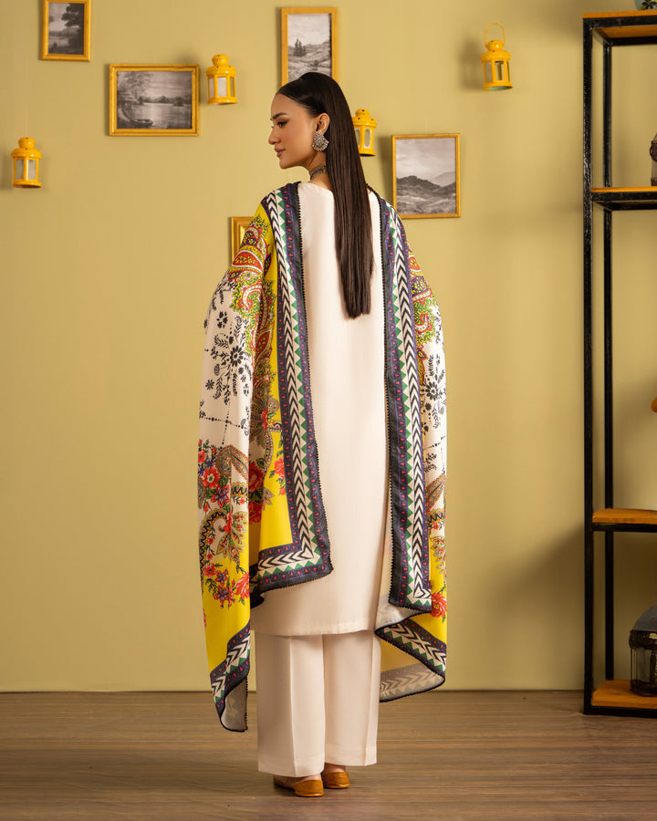 3 Piece - Embroidered Karandi Suit Unstitched | UNFF056-K.LN - Sha Posh Textile