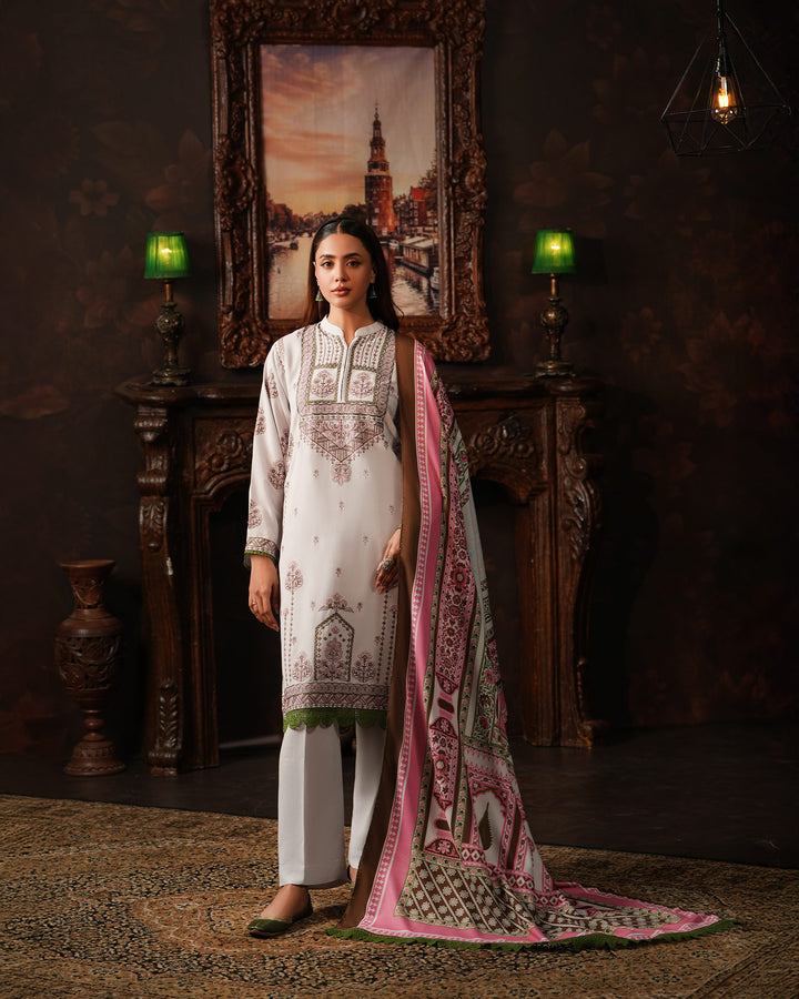 3 Piece Karandi Linen Suit Stitched | 16380-IG-K.LN