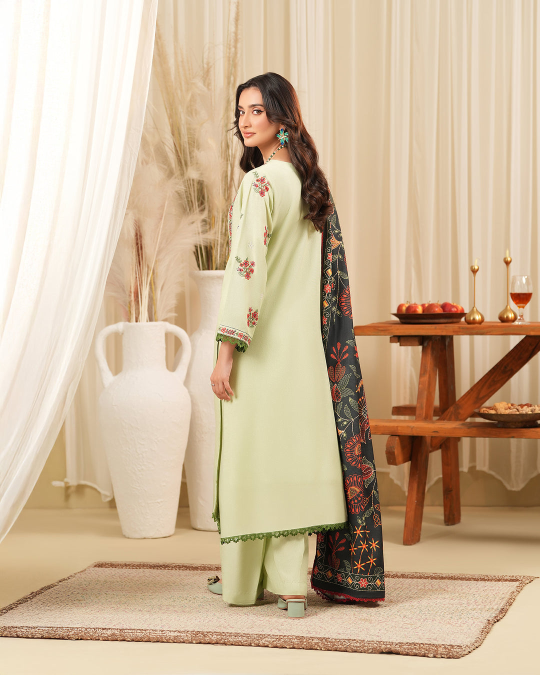 3 Piece Karandi Linen Suit Stitched | 16386-IG-K.LN