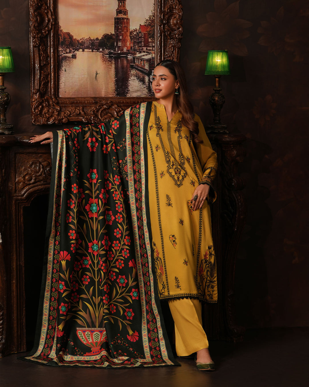 3 Piece Karandi Linen Suit Stitched | 16387-IG-K.LN