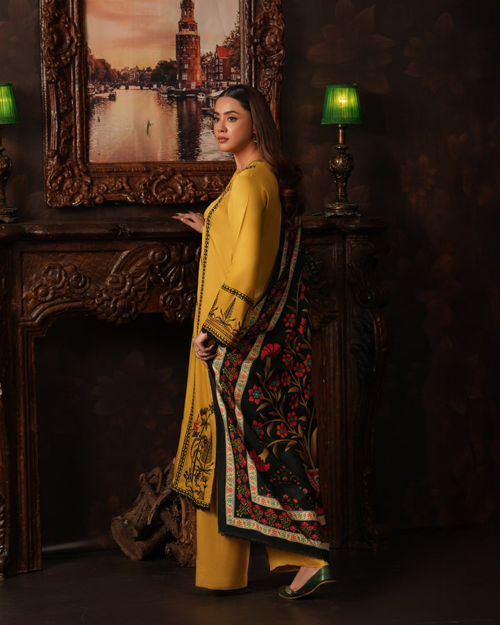 3 Piece Karandi Linen Suit Stitched | 16387-IG-K.LN - Sha Posh Textile