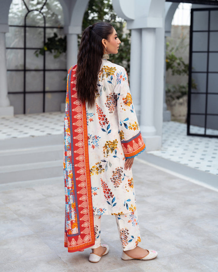 3 Piece - Printed Khaddar Suit Unstitched | UNFF042-KD