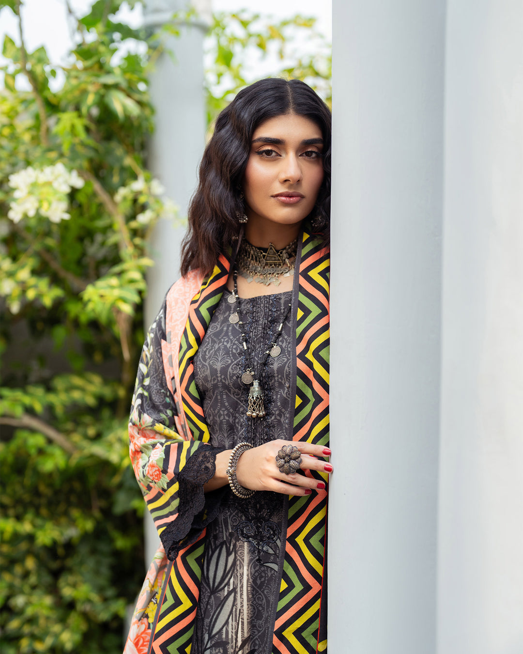 3 Piece - Printed Embroidered Khaddar Suit Unstitched | UNFF036-KD