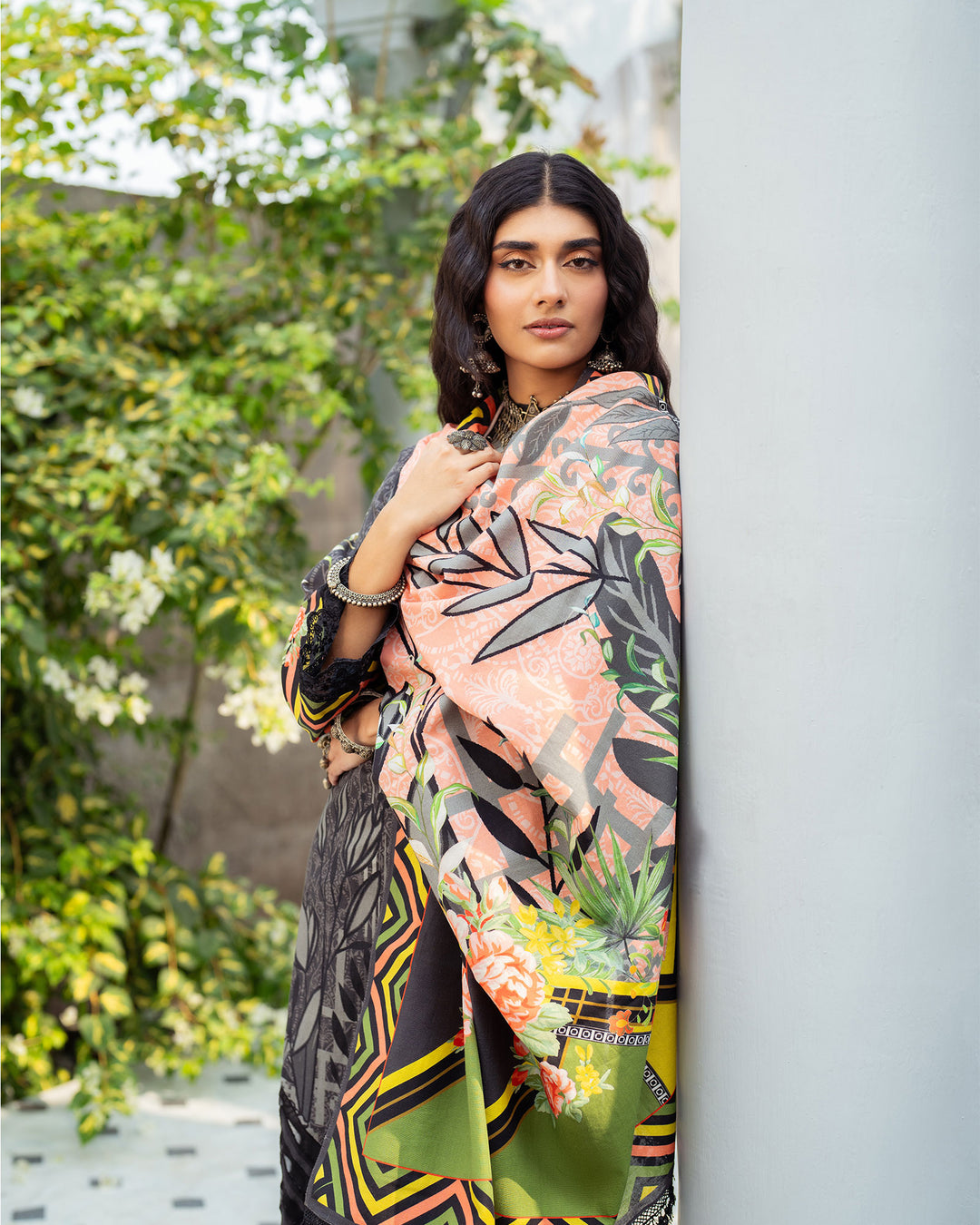 3 Piece - Printed Embroidered Khaddar Suit Unstitched | UNFF036-KD