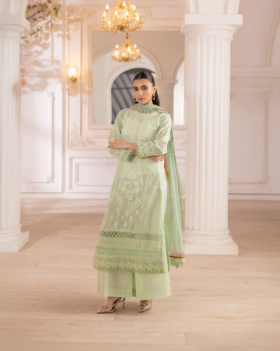 3-Piece Ready-to-Wear Lawn Suit | 17061-IG-LWN - Sha Posh Textile