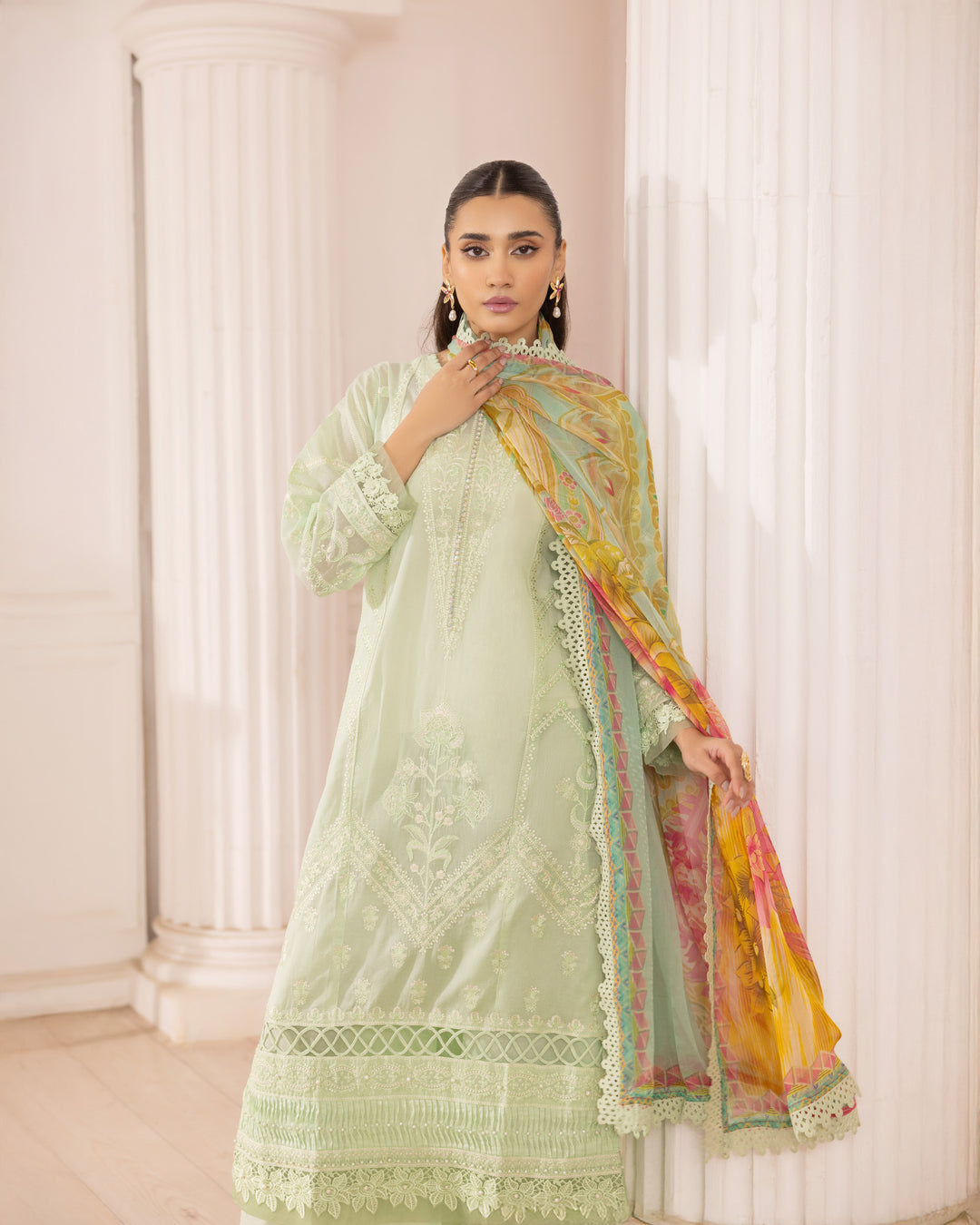 3-Piece Ready-to-Wear Lawn Suit | 17061-IG-LWN - Sha Posh Textile