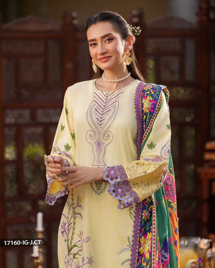 3 Piece Jacquard Cotton Suit | 17160-IG-J.CT