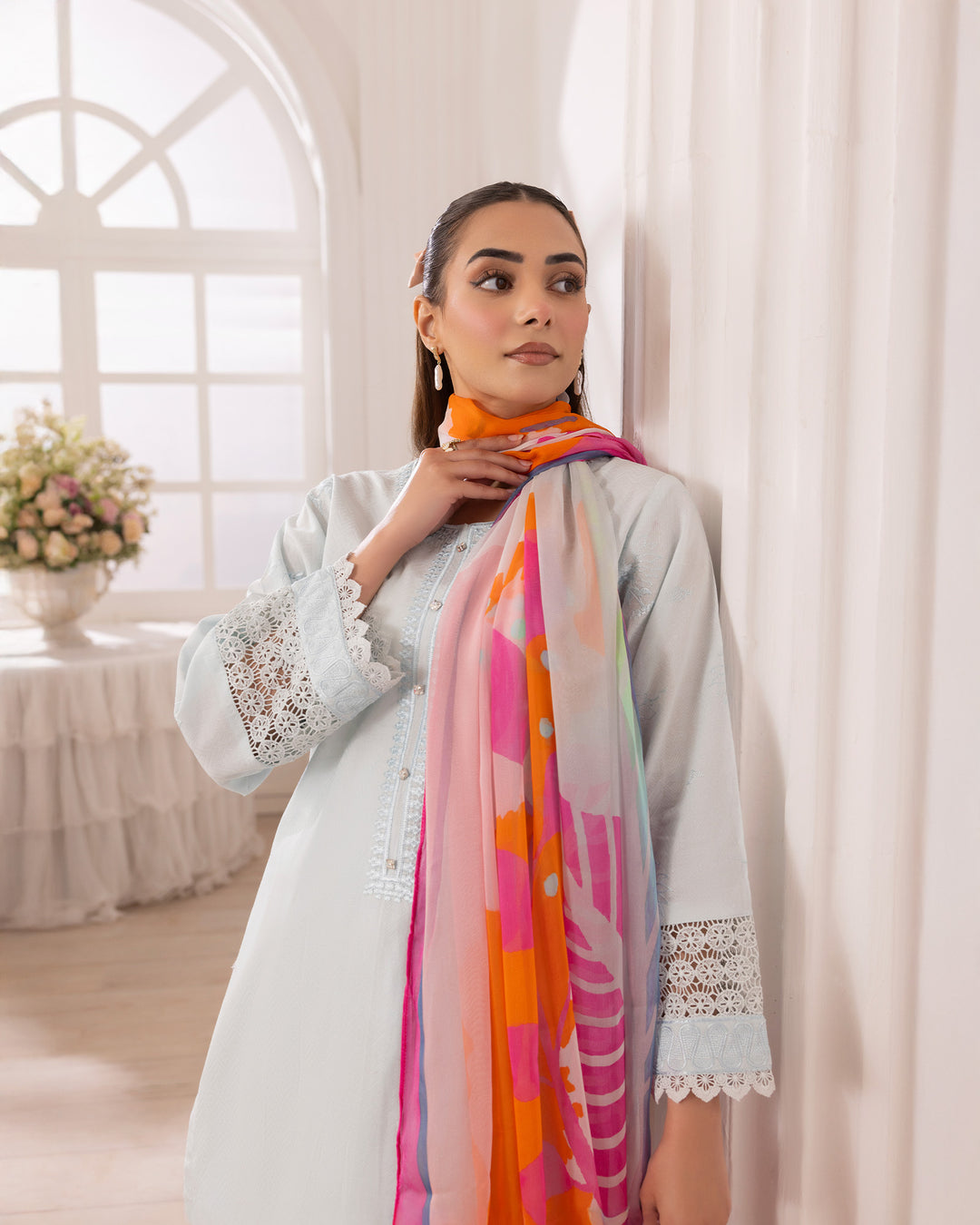 3-Piece Ready-to-Wear Jacquard Cotton Suit | 17166-IG-J.CT - Sha Posh Textile