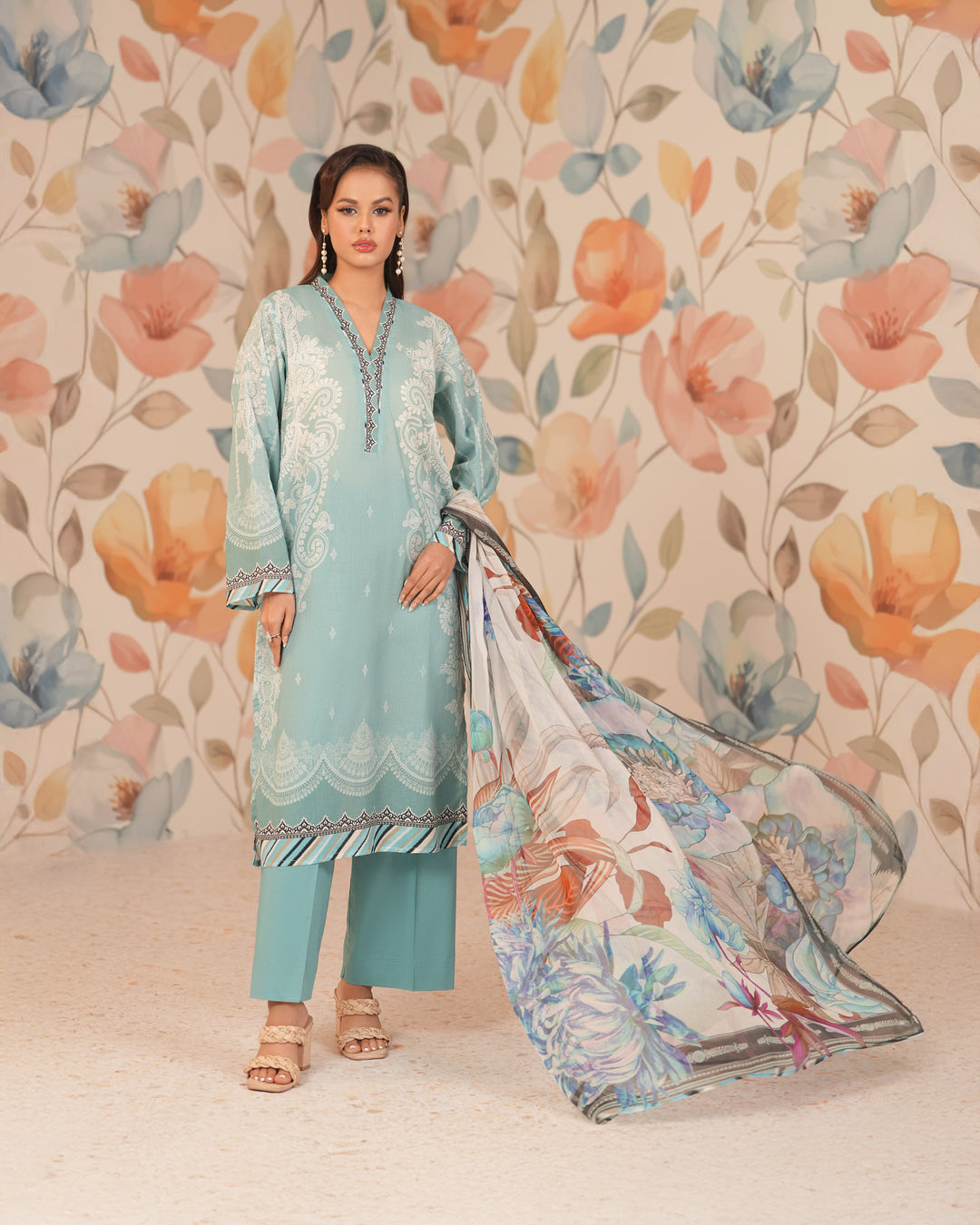 3 Piece Ready-to-Wear Lawn Suit | 17190-IG-LWN - Sha Posh Textile