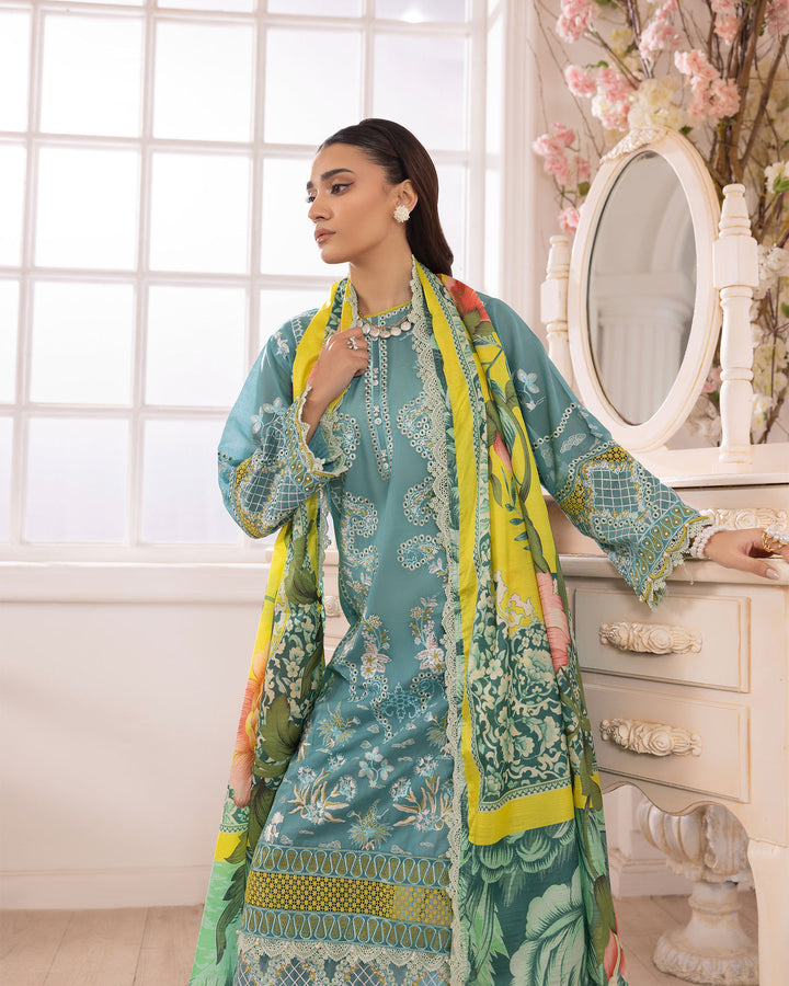 3-Piece Ready-to-Wear Lawn Suit | 17207-IG-LWN - Sha Posh Textile