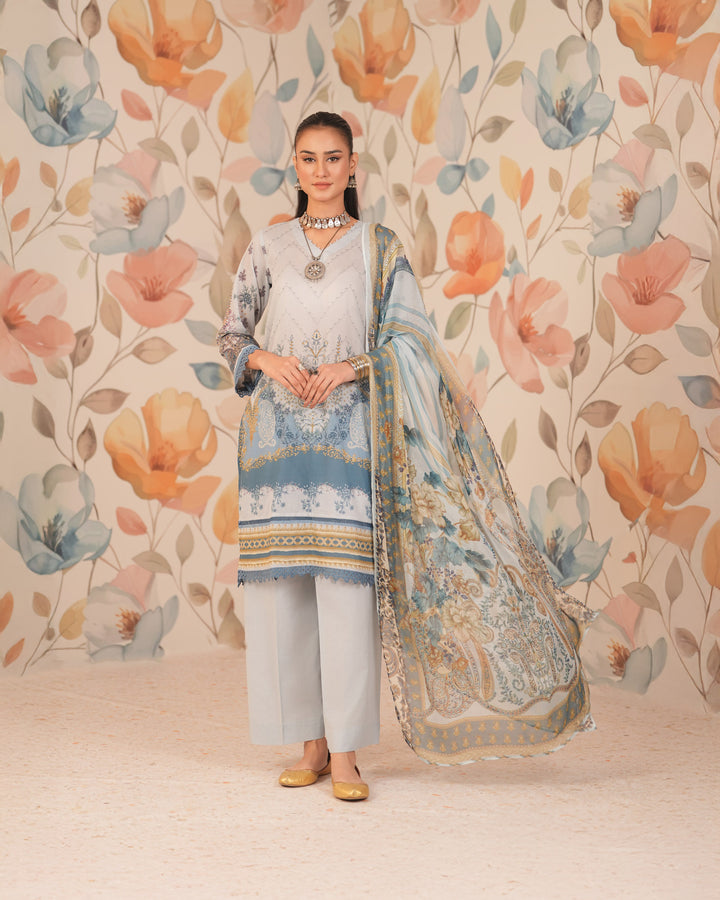 3-Piece Ready-to-Wear Lawn Suit | 17216-IG-LWN - Sha Posh Textile