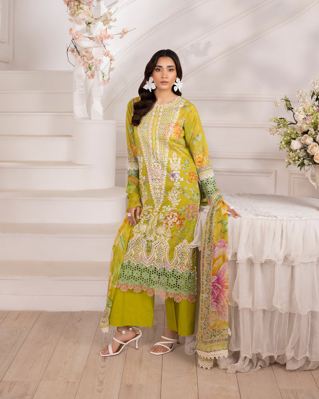 3-Piece Ready-to-Wear Lawn Suit | 17227-IG-LWN - Sha Posh Textile