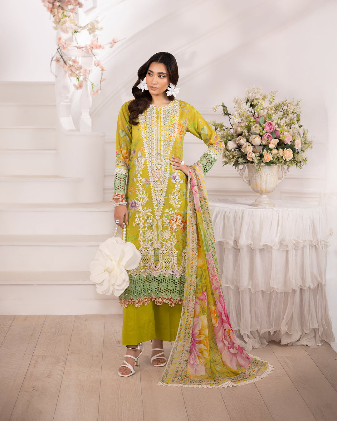 3-Piece Ready-to-Wear Lawn Suit | 17227-IG-LWN - Sha Posh Textile